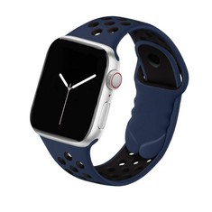 30 X LOB HOT SPORT STRAP COMPATIBLE WITH APPLE WATCH STRAP 38MM 40MM 41MM 42MM 44MM 45MM 49MM, BREATHABLE SILICONE STRAP REPLACEMENT FOR IWATCH SERIES 9 8 7 6 5 4 3 2 1 SE MEN WOMEN, MIDNIGHT BLUE/BL