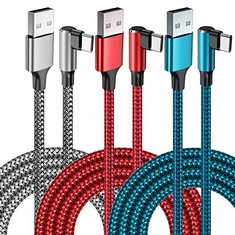 23 X USB C CHARGER CABLE 3PACK 1M+1M+1.8M USB TYPE C CHARGER CABLE FAST CHARGING RIGHT ANGLE USB C CABLE NYLON BRAIDED FOR SAMSUNG GALAXY S21 S20 S10 S9 S8 NOTE 10 9 8,HUAWEI P40 P30 P20,XIAOMI,GOOGL