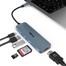 31 X USB C TO HDMI ADAPTER, QHOU USB TYPE C HUB WITH 100W PD, 2 USB 3.0, SD/TF CARD READER, COMPATIBLE WITH LAPTOP - TOTAL RRP £372: LOCATION - H RACK