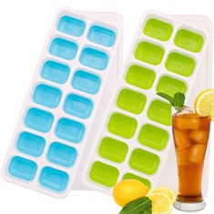 QTY OF ASSORTED ITEMS TO INCLUDE 2 PIECE PLASTIC SILICONE SQUARE ICE CUBE TRAY. RRP £287: LOCATION - H RACK