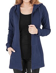 QTY OF ASSORTED ITEMS TO INCLUDE WOMENS LONG ZIP UP HOODIE. NAVY. L. RRP £244: LOCATION - I RACK