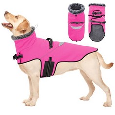 13 X ISOTONER WATERPROOF DOG COAT WITH HARNESS WINTER DOG COAT WARM JACKETS DOGS COLD WEATHER REFLECTIVE JACKET CAMPING HIKING COATS FOR SMALL MEDIUM LARGE DOGS - TOTAL RRP £194: LOCATION - I RACK