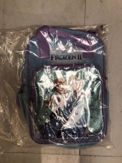 QTY OF ASSORTED ITEMS TO INCLUDE KIDS SMALL FROZEN 2 BACKPACK. BLUE. RRP: LOCATION - I RACK