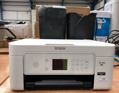 QTY OF ASSORTED OFFICE ITEMS TO INCLUDE EPSON PRINTER XP-4155: LOCATION - BACK TABLES(COLLECTION OR OPTIONAL DELIVERY AVAILABLE)