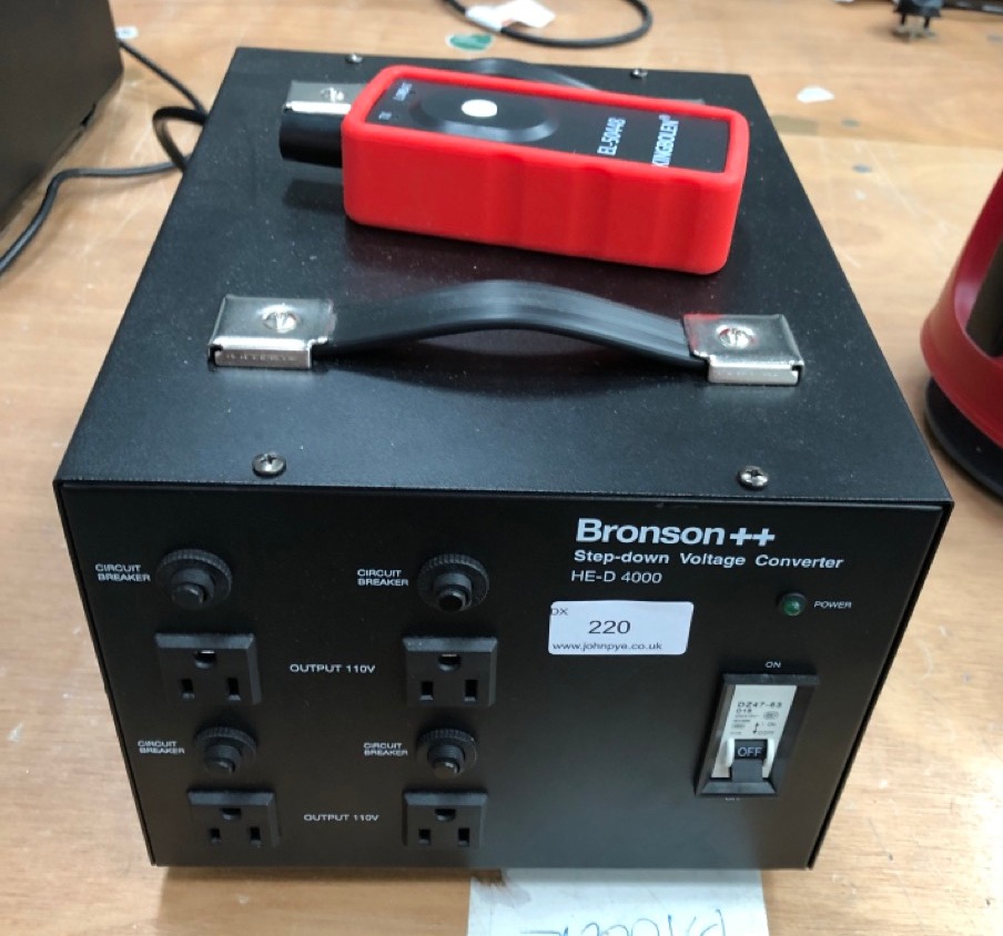 John Pye Auctions BRONSON ++ STEPDOWN VOLTAGE CONVERTER MODEL HED