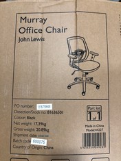 JOHN LEWIS MURRAY ERGONOMIC OFFICE CHAIR RRP £299: LOCATION - PHOTO BOOTH(COLLECTION OR OPTIONAL DELIVERY AVAILABLE)