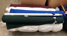 PALLET OF ASSORTED FABRIC VARIOUS COLOURS APPROX WIDTH 150CM:: LOCATION - BACK FLOOR(COLLECTION OR OPTIONAL DELIVERY AVAILABLE)