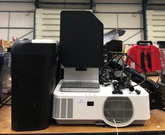 QTY OF ASSORTED ITEMS TO INCLUDE NEC PROJECTOR : LOCATION - FRONT TABLES(COLLECTION OR OPTIONAL DELIVERY AVAILABLE)