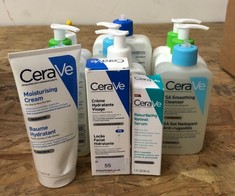QTY OF CERAVE ITEMS TO INCLUDE SA SMOOTHING CLEANSER 236ML:: LOCATION - A RACK(COLLECTION OR OPTIONAL DELIVERY AVAILABLE)