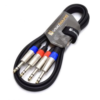 20 X VISIOSOUND 2X 6.35MM AUDIO PATCH CABLE RRP £200: LOCATION - D
