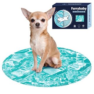 11 X FURRYBABY DOG COOLING MAT, PET BED DOG MAT SELF-COOLING PAD COOL GEL BED LARGE DOG COOLING PADS MATS, NO NEED TO REFRIGERATE OR FREEZE, APPLY INDOORS OUTDOORS CAR(ICE S 39CM) - TOTAL RRP £114: L