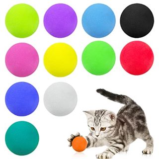 34 X TIESOME CAT TOYS BALLS,12 PCS INTERACTIVE KITTEN TOYS CAT BALLS FOR INDOOR KITTENS SOFT EVA FOAM INTERACTIVE CAT TOY SPONGE PLAY BALL TOY OUTDOOR PLAY ACTIVITY CHASE TRAINING - TOTAL RRP £161: L