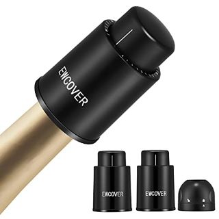 38 X EWCOVER VACUUM WINE STOPPERS GIFT SET, 2 PACK VACUUM WINE SAVER WITH TIME SCALE AND 1 PACK CHAMPAGNE STOPPER - TOTAL RRP £256: LOCATION - A