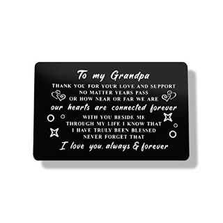 30 X FATHERS DAY GIFT FOR GRANDPA ENGRAVED WALLET CARD INSERT,GRANDAD GIFT FOR GRANDAD FROM GRANDSON,GRANDDAUGHTER,GRANDCHILD, BEST GRANDPA GIFTS CARD TO MY GRANDPA CHRISTMAS BIRTHDAY GIFTS FOR GRAND