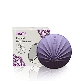 40 X BLEAME CRYSTAL HAIR ERASER, PAINLESS HAIR REMOVER, HAIR ERASER STONE, FAST & EASY CRYSTAL HAIR REMOVAL AND PAINLESS EXFOLIATION HAIR REMOVAL TOOL PURPLE PACK OF 1 - TOTAL RRP £266: LOCATION - I