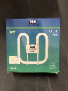 QTY OF ASSORTED ITEMS TO INCLUDE TBE LIGHTING 28W  CFL 2D 4 PIN DAYLIGHT WHITE BULB RRP £344: LOCATION - K