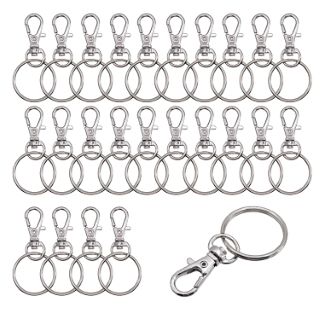 25 X DBOO 25 SETS KEYRING RINGS KEY RINGS HOOPS - 25PCS METAL KEY RING CLIPS AND 25PCS SPLIT RING FOR KEY JEWELRY DIY CRAFTS - TOTAL RRP £104: LOCATION - K
