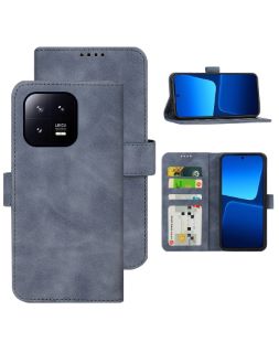 15 X EASTCOO FLIP WALLET CASE FOR XIAOMI 13, [PU LEATHER+TPU BUMPER] [3 CARD SLOTS] [STAND FUNCTION] [MAGNETIC CLOSURE] SHOCKPROOF PROTECTIVE CASE COVER FOR XIAOMI 13(2023), GRAY BLUE - TOTAL RRP £11