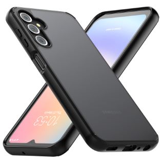 15 X TRANSLUCENT CASE FOR SAMSUNG GALAXY A24 4G, [HARD FROSTED PC BACK+ BLACK SOFT TPU BUMPER] [ANTI-YELLOWING] [SUPPORT WIRELESS CHARGING] SLIM FIT SHOCKPROOF PROTECTIVE CASE FOR SAMSUNG GALAXY A24