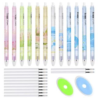19 X JINXIAN 26 PCS ERASABLE PENS RUB OUT PENS 0.5MM WITH 12 REFILLS 2 RUBBERS FRICTION PENS AESTHETIC ROLLERBALL PENS FOR SCHOOL OFFICE STATIONERY STUDENTS SUPPLIES (BLUE+BLACK) - TOTAL RRP £108: LO