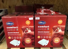 QTY OF ELECTRIC BLANKETS TO INCLUDE SILENTNIGHT COMFORT CONTROL ELECTRIC BLANKET: LOCATION - RACK