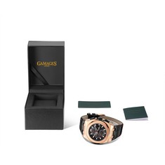 GAMAGES OF LONDON LIMITED EDITION HAND ASSEMBLED VOYAGER AUTOMATIC ROSE BLACK RRP £730 - GA1422: LOCATION - RACK