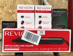 QTY OF HAIR CARE ITEMS TO INCLUDE REVLON GENTLE CURLS AND VOLUME TANGLE FREE HOT AIR STYLER: LOCATION - RACK