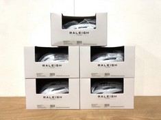5 X RALEIGH CYCLING HELMETS TO INCLUDE MISSION EVO HELMETS SIZE 58-61CM