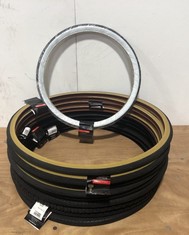 QUANTITY OF ASSORTED CYCLE TYRES TO INCLUDE RALEIGH GUM WALL SPORTS TRE SIZE27X1 1/4