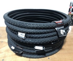 QUANTITY OF ASSORTED CYCLE TYRES TO INCLUDE RALEIGH PIONEER TYRE SIZE 700X38C