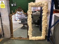 QTY OF MIRRORS TO INC ORNATE BRASS COLOURED DECORATIVE MIRROR