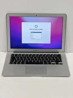 APPLE MACBOOK AIR (13-INCH, 2017) 128 GB LAPTOP IN SILVER: MODEL NO A1426 (WITH MAINS CHARGER UNIT). 1.8 GHZ DUAL-CORE INTEL CORE I5, 8 GB RAM, 13.3" SCREEN, INTEL HD GRAPHICS 6000 1536 MB [JPTM11239