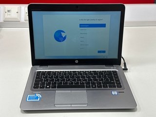 HP ELITEBOOK 840 G3 512 GB LAPTOP IN SILVER. (WITH MAINS POWER CABLE). INTEL CORE I5-6200 @ 2.30 GHZ, 4 GB RAM, 14.0" SCREEN, INTEL HD GRAPHICS 520 [JPTM112630]