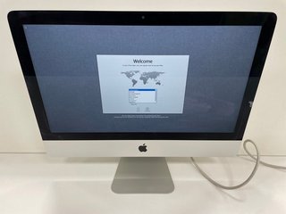 APPLE IMAC 1 TB PC: MODEL NO A1418 (WITH POWER CABLE). 2.7 GHZ INTEL CORE I5, 8 GB RAM, 21.5" SCREEN, NVIDIA GEFORCE GT 640M 512 MB [JPTM111535]
