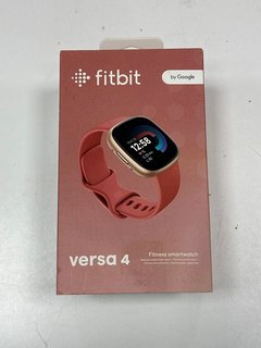FITBIT VERSA 4 FITNESS SMARTWATCH IN COPPER ROSE ALUMINIUM: MODEL NO FB523 (WITH BOX & CHARGER CABLE (NO STRAP)) [JPTM111609]