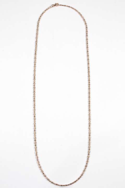 Silver Rose Gold Plated Fancy Link Chain, 60cm, 5.9g