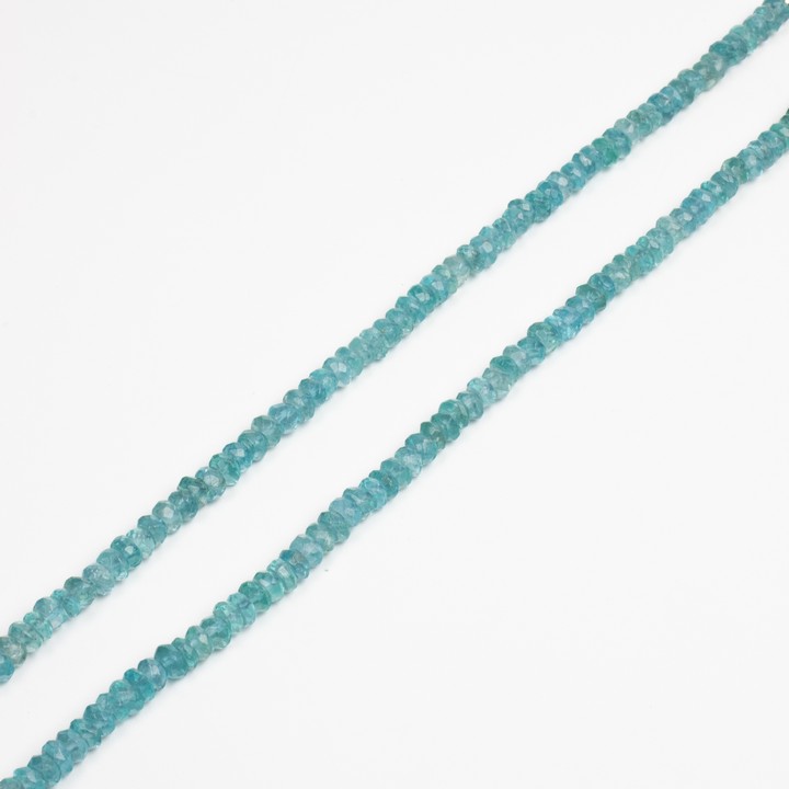 Silver Fastening Natural Aquamarine Adjustable Necklace, 49cm, 18.7g (VAT Only Payable on Buyers Premium)