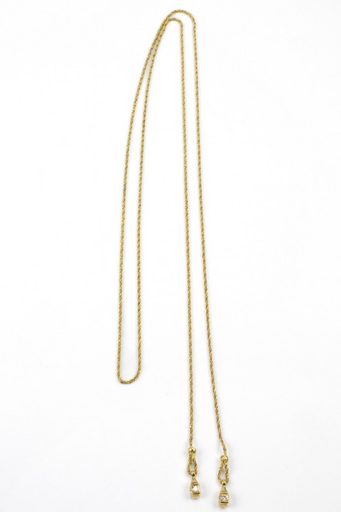 18K Yellow 0.56ct Diamond Necklace, 100cm, 13.2g.  Auction Guide: £1,000-£1,500