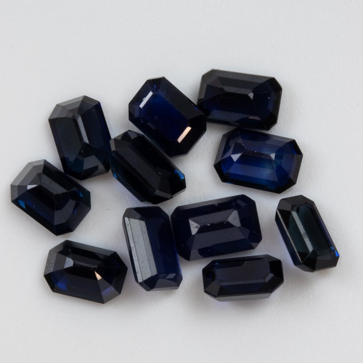 7.71ct Sapphire Faceted Octagon-cut Parcel of Gemstones, 6x4mm.  Auction Guide: £300-£400