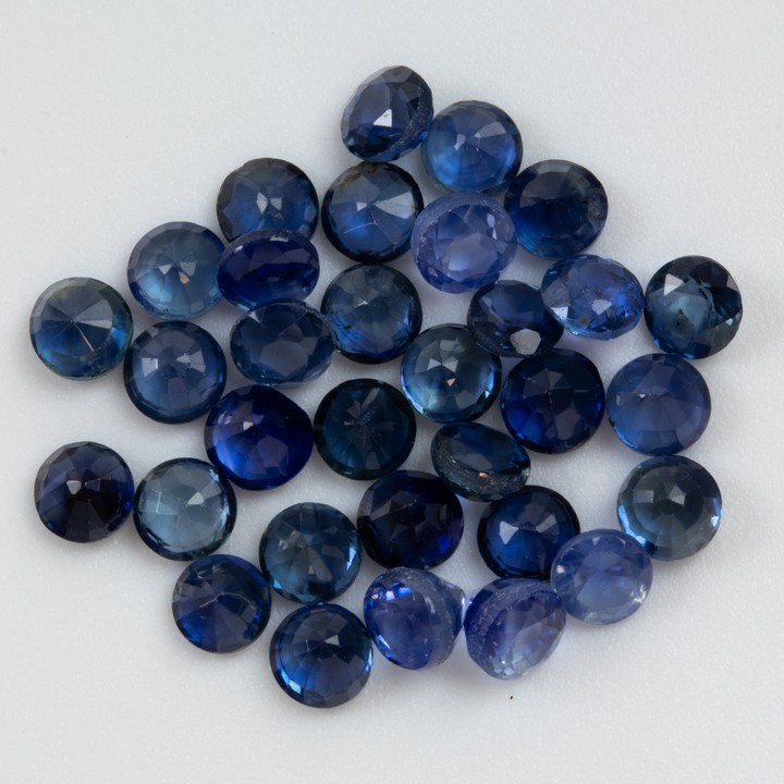 12.42ct Faceted Round-cut Parcel of Gemstones, 4mm.  Auction Guide: £200-£300