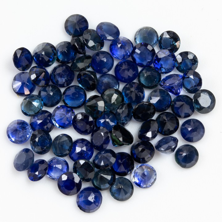 16.25ct Sapphire Faceted Round-cut Parcel of Gemstones, 3.75mm.  Auction Guide: £200-£300