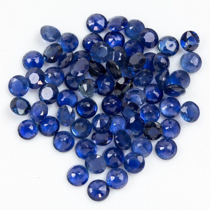 15.64ct Sapphire Faceted Round-cut Parcel of Gemstones, 3.5mm.  Auction Guide: £200-£300