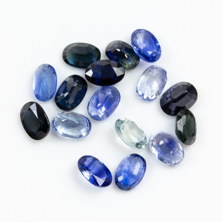 10.29ct Sapphire Faceted Oval-cut Parcel of Gemstones, 6x4mm.  Auction Guide: £200-£300