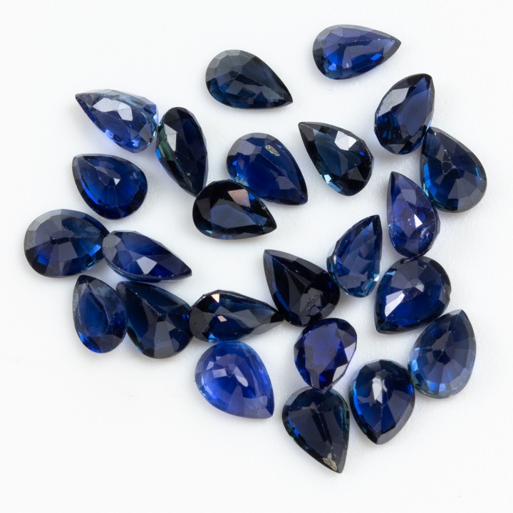 10.00ct Sapphire Faceted Pear-cut Parcel of Gemstones, 6x4mm.  Auction Guide: £150-£200