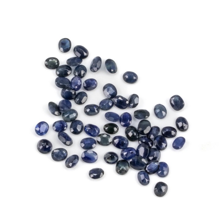 25.40ct Sapphire Faceted Oval-cut Parcel of Gemstones, 5x4mm