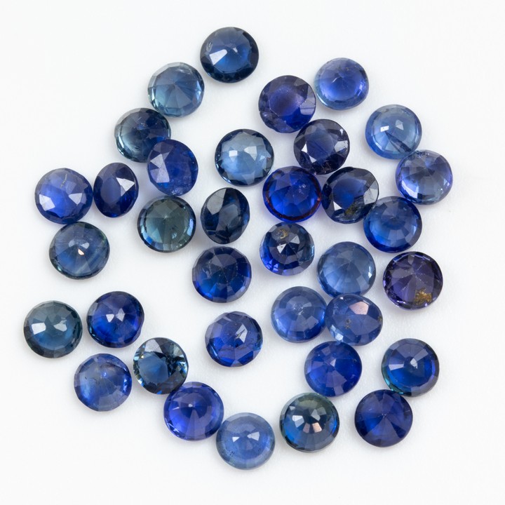 9.20ct Sapphire Faceted Round-cut Parcel of Gemstones, 3.75mm.  Auction Guide: £150-£200