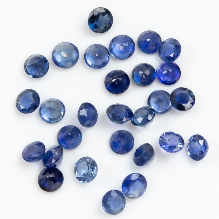 7.79ct Sapphire Faceted Round-cut Parcel of Gemstones, 3.75mm.  Auction Guide: £150-£200