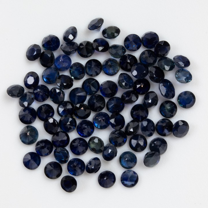 13.98ct Sapphire Faceted Round-cut Parcel of Gemstones, 3.25mm