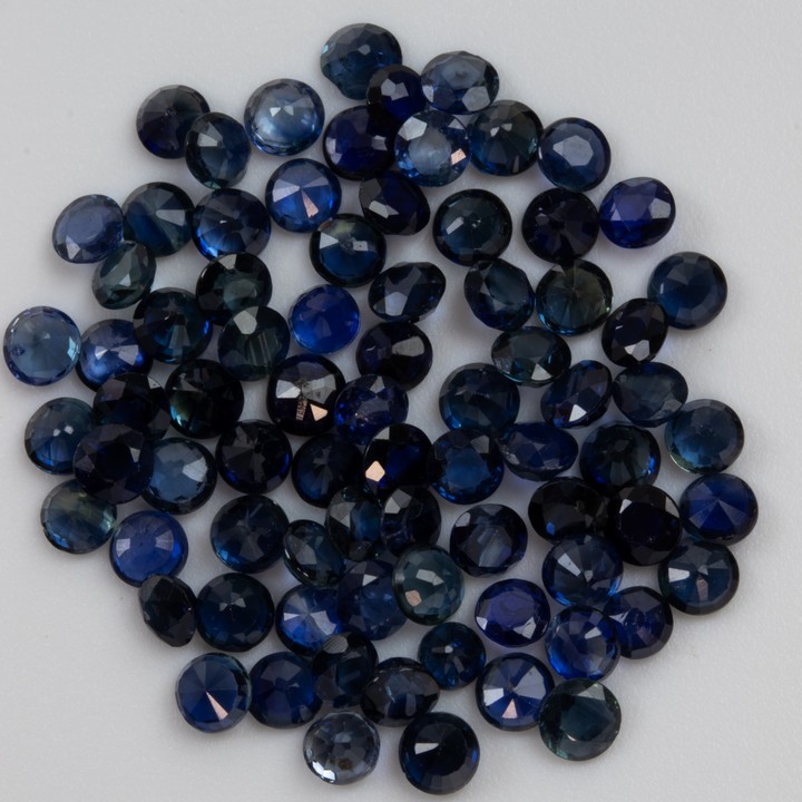 11.49ct Sapphire Faceted Round-cut Parcel of Gemstones, 3.75mm
