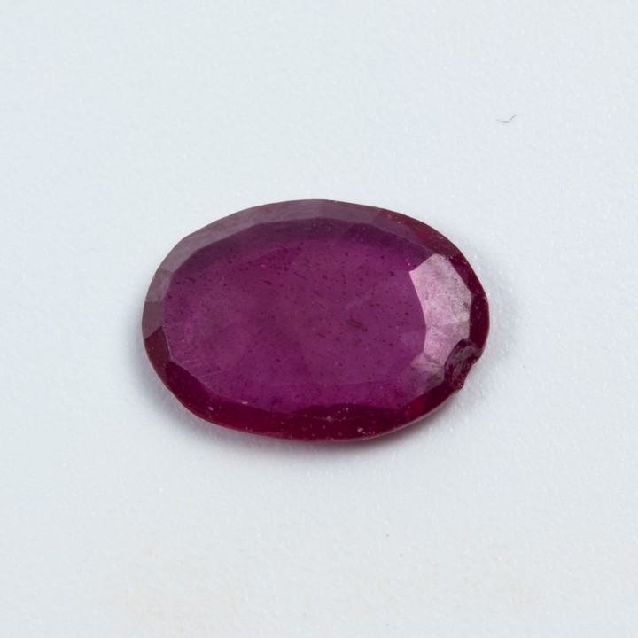 1.41ct Ruby Faceted Oval-cut Single Gemstone, 9.7x7.1mm